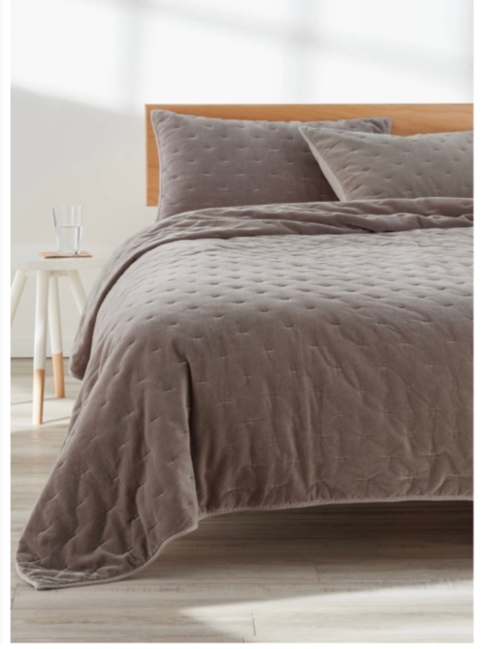 Nordstrom VELVET DREAM Queen Quilt Set Grey Nickel SZ Queen